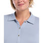 Plus Size Rafaella® Long Sleeve Ruffle Trim Button Up Blouse - image 4