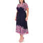 Plus Size MSK Floral Flutter Sleeve V Neck Smock Waist Midi Dress - image 3