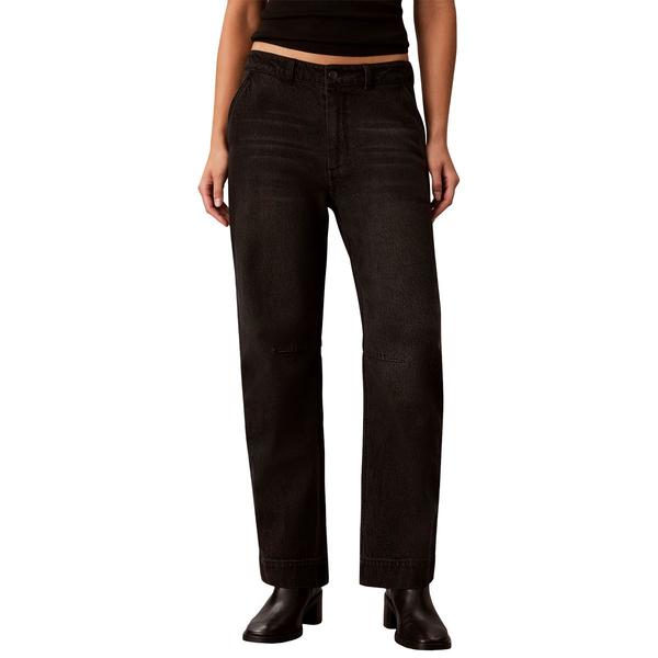 Womens Calvin Klein Mid Rise Straight Leg Jeans - image 
