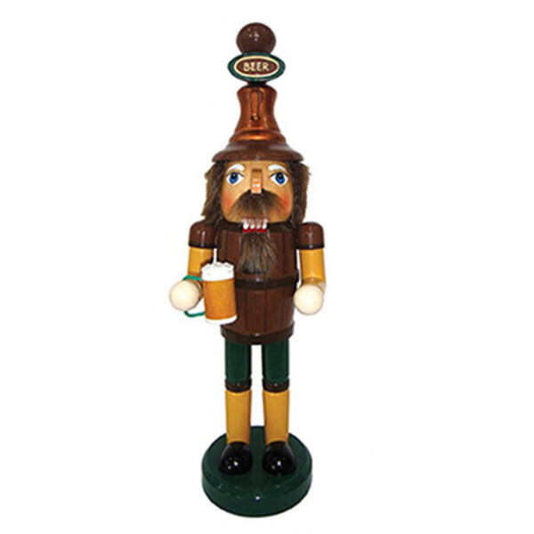 Santa&#39;s Workshop 14in. Beer Meister Nutcracker - image 