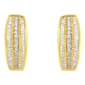 Haus of Brilliance 10kt. Gold 3/4ctw. Diamond Hoop Earrings - image 3