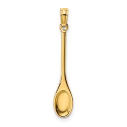 Unisex Gold Classics(tm) 14kt Gold Polished 3D Spoon Charm