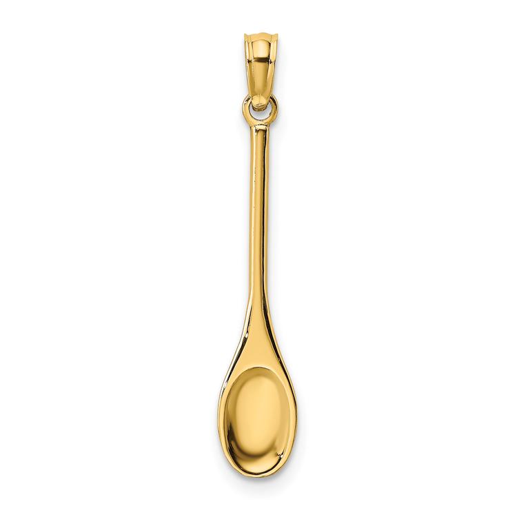 Unisex Gold Classics(tm) 14kt Gold Polished 3D Spoon Charm