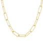 Sterling Silver 14kt. Yellow Gold Plated Paperclip Chain Necklace - image 1