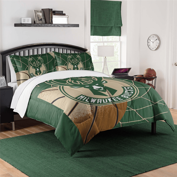 Sweet Home Collection NBA Milwaukee Bucks Comforter Set - image 