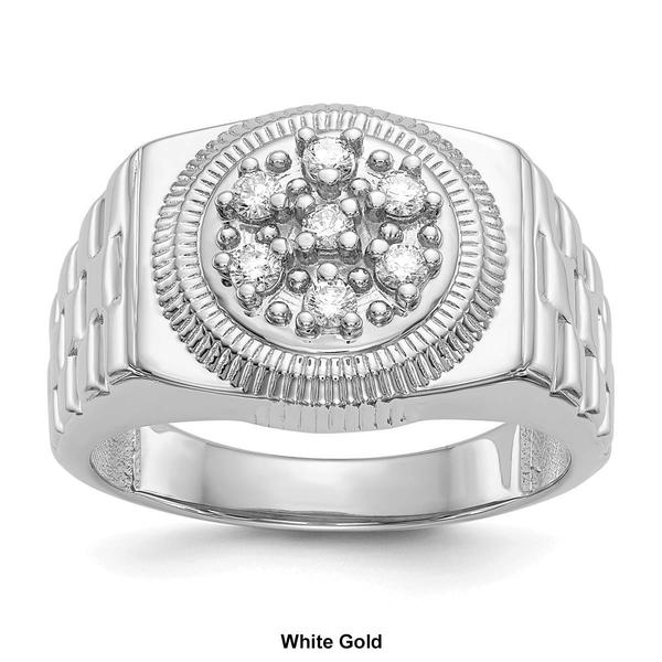 Mens Gentlemen’s Classics™ 14kt. Gold 1/4ctw. Diamond Circle Ring