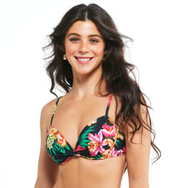 Juniors Cyn &amp; Luca Veronica Twist Front Swim Top