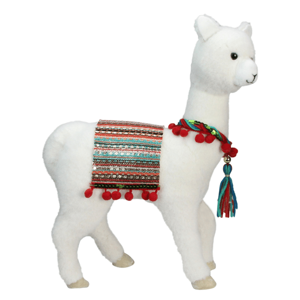 Northlight Plush Bohemian Standing Llama Christmas Figure