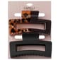 Womens Capelli New York 2pk Rectangle Color Block Claw Clips - image 1