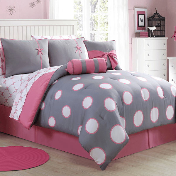 VCNY Home Sophie Polka Dot Bed-in-a-Bag Comforter Set