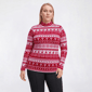Plus Size Inner Circle Holiday Fair Isle Turtleneck Tee - image 1