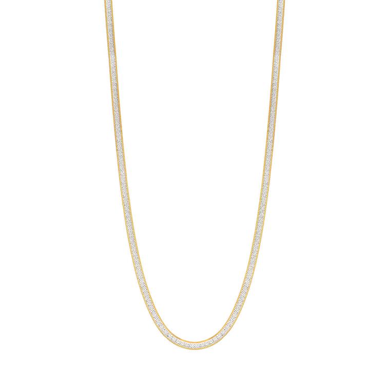 Gold Classics(tm) 24kt. Gold Over Silver Herringbone Bracelet