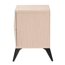 Baxton Studio Draper Mid-Century Modern 2-Drawer Nightstand
