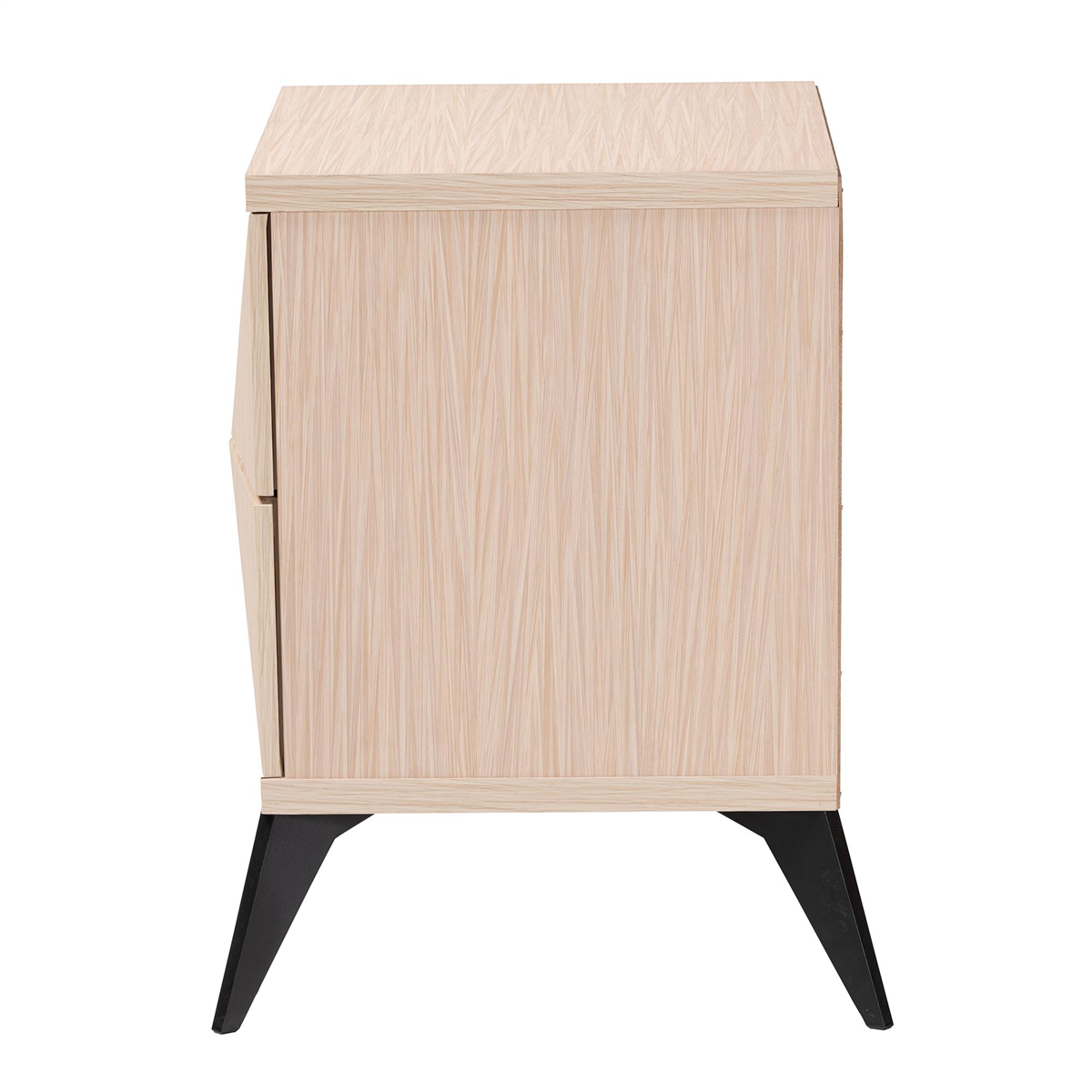 Baxton Studio Draper Mid-Century Modern 2-Drawer Nightstand