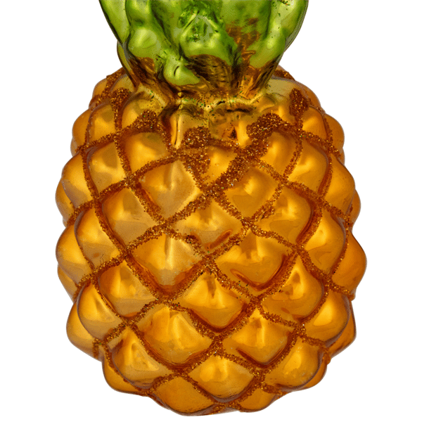 Northlight 4.75in. Glittered Pineapple Glass Christmas Ornament
