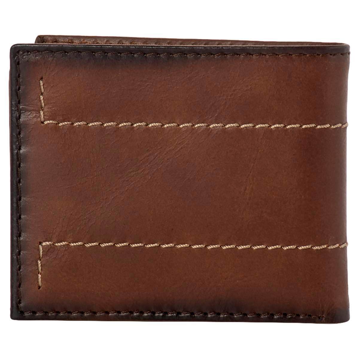 Mens Columbia Leather Extra Capacity Bifold Wallet