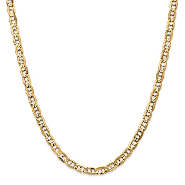 Mens Gold Classics&#8482; 5.25mm. Concave Anchor Chain Bracelet