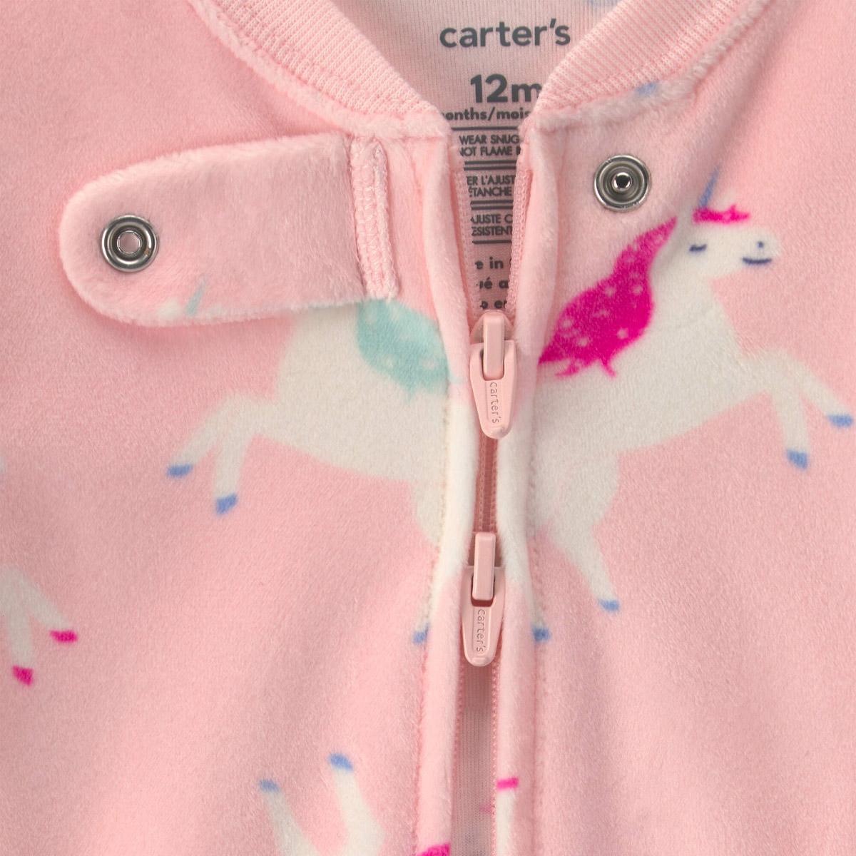 Baby Girl (12-24M) Carter''s® DreamPlush Unicorn Footed Pajamas