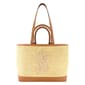 Tommy Bahama Leather Trim Raffia Tote with Pouch - image 1