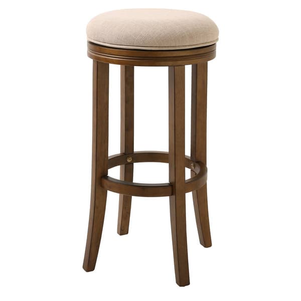 New Ridge Home Goods Victoria Bar-Height Backless Wood Barstool - image 