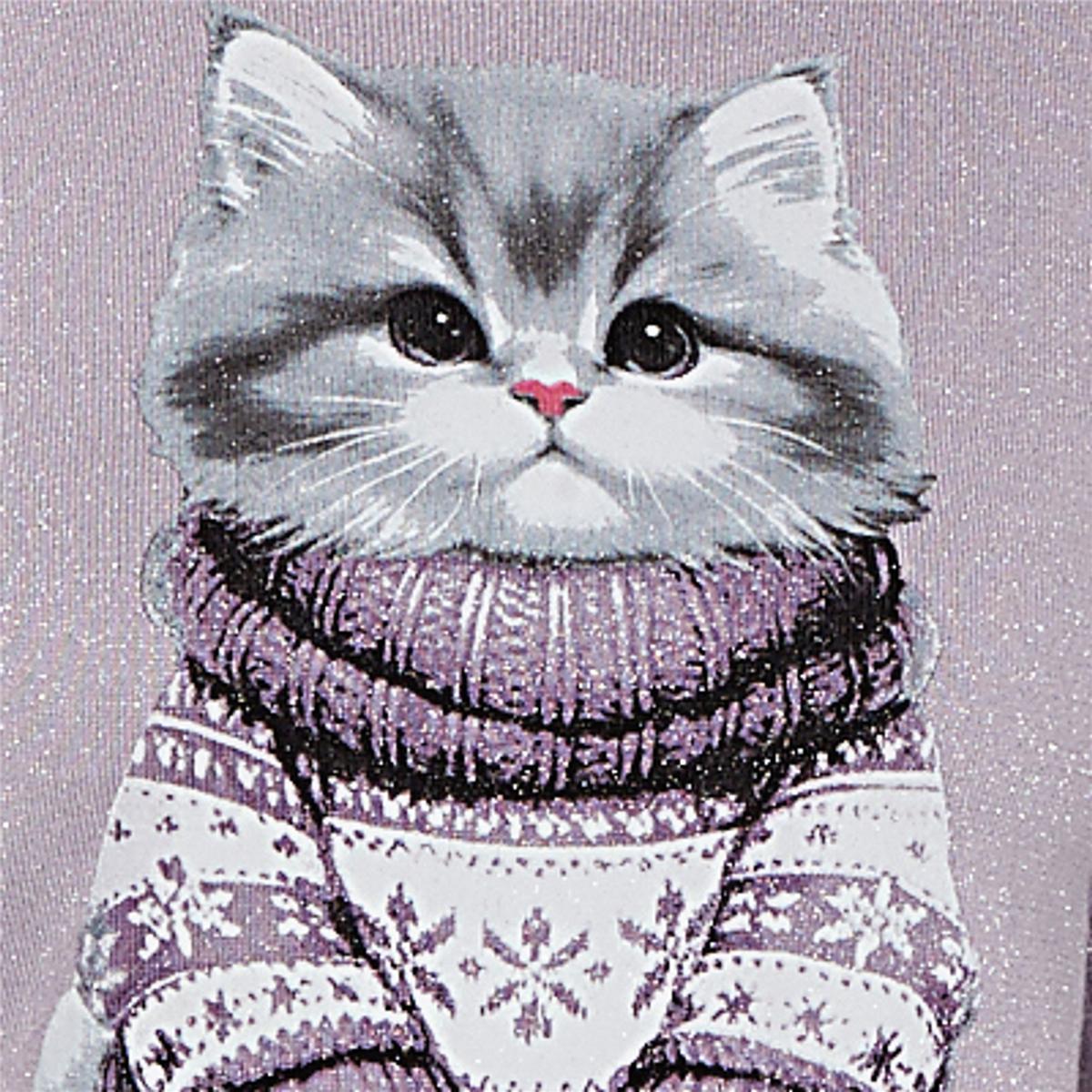 Petite Emaline Holiday Festivities Kitten Graphic Sweater