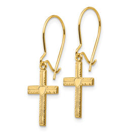 Gold Classics&#8482; 14kt. Gold Satin Cross Earrings