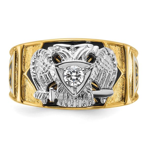 Mens Gentlemen’s Classics™ 14kt. Gold 1/6ctw. Diamond Rite Ring