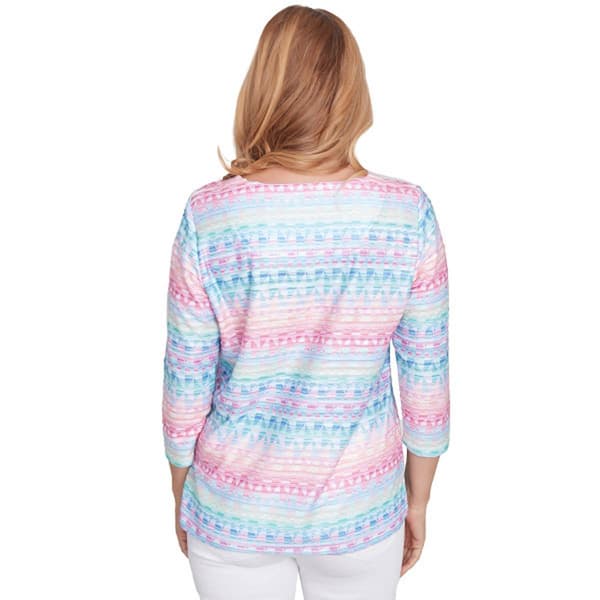 Womens Alfred Dunner Classics Geometric Biadere Tee
