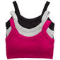 Plus Size Juicy Couture 3Pk Ribbed Bralette - JC8890-3PKA - image 1