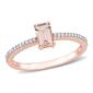 Gemstone Classics&#40;tm&#41; 10kt. Rose Gold Morganite Promise Ring - image 1