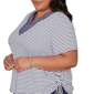 Plus Size Alfred Dunner Lady Liberty Embroidery Neck Blouse - image 4