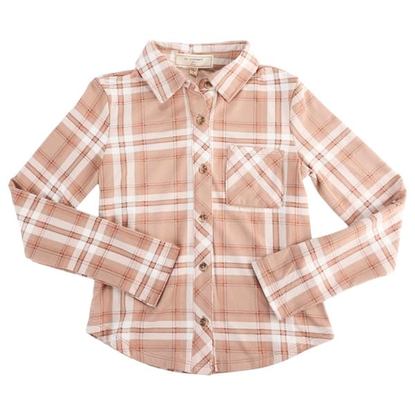 Girls &#40;7-16&#41; No Comment Plaid Flannel Yummy Shirt - image 
