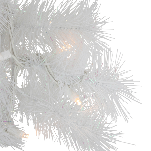 Northlight 24in. LED White Alaskan Pine Christmas Wreath