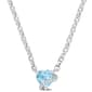 Sterling Silver Blue Topaz-Sky & Diamond Accent Heart Pendant - image 1