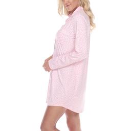 Womens White Mark Long Sleeve Nightshirt