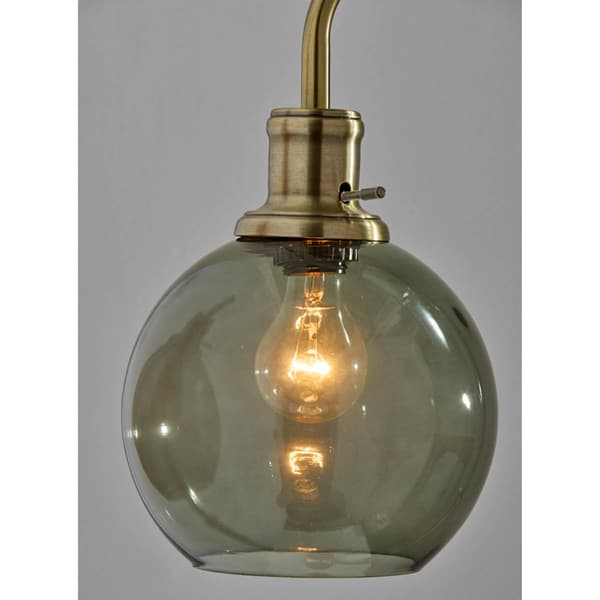 Simplee Adesso Smoked Glass Floor Lamp