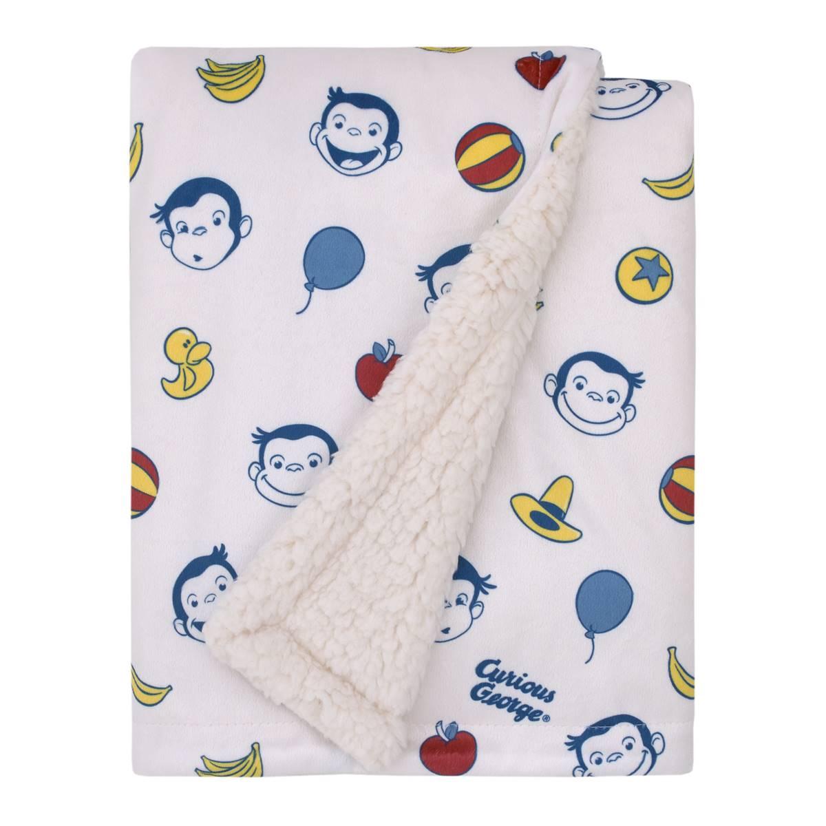 NBC Curious George Sherpa Baby Blanket