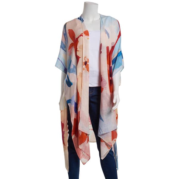 Womens Modena Muted Floral Kimono - image 