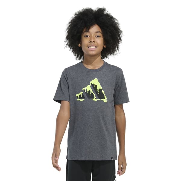 Boys (8-20) adidas(R) Short Sleeve Slime Logo Heather Tee - image 