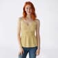Juniors Derek Heart Daisy Lace Bodice Tank Top with Bra Cups - image 2