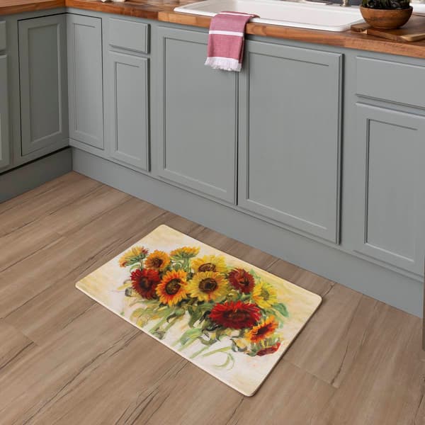 Mohawk Home Gathering Sunflowers Cushioned Kitchen Mat Boscov's