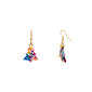 Gold-Tone 1.5in. Lucite Christmas Tree Earrings - image 1