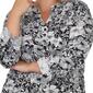 Plus Size White Mark Pleated Long Sleeve Floral Blouse - image 4