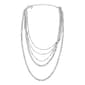 Roman Silver-Tone 5-Row Cup Chain Choker Necklace - image 1