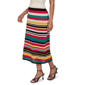 Womens Ruby Rd. Tropical Noir Stripe Sweater Knit Midi Skirt - image 3