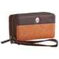 Womens Stone Mountain Tooled Leather Double Zip Around Wristlet - image 2
