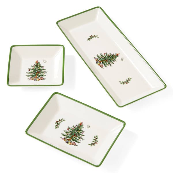 Spode Christmas Tree 3pc. Nesting Trays - image 