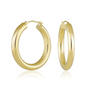 Candela 30x4mm 14kt. Gold Hoop Earrings - image 1