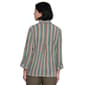 Womens Ali Miles 3/4 Sleeve Textured Yarn Dye Stripe Blouse - image 2