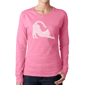 Plus Size LA Pop Art Stretching Cat Word Art Long Sleeve Tee - image 1
